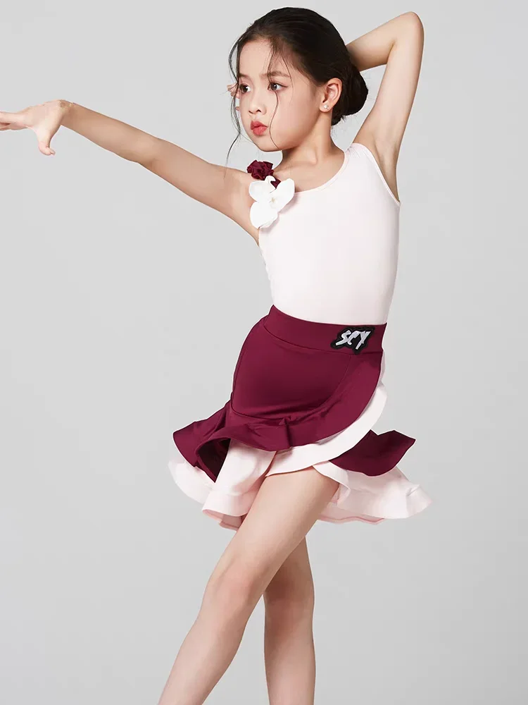 Cha Cha Rumba Tango Latin Dance Dress for Girls Tassel Samba Salsa Dancing Dress Kids Professional Competition Suit Costume