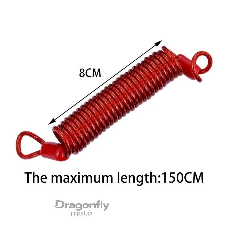 

150cm Motorcycle Wheel Disc Spring Reminder Cable Alarm Disc Lock Security Anti Thief Motorbike Accessories