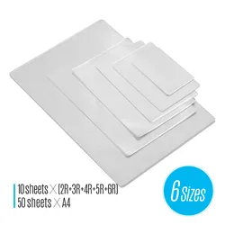 100 Sheets 80mic Thermal Laminating Film Pouches PET Clear Sheet for Laminating Machine Laminator 2R 3R 4R 5R 6R A4 Size