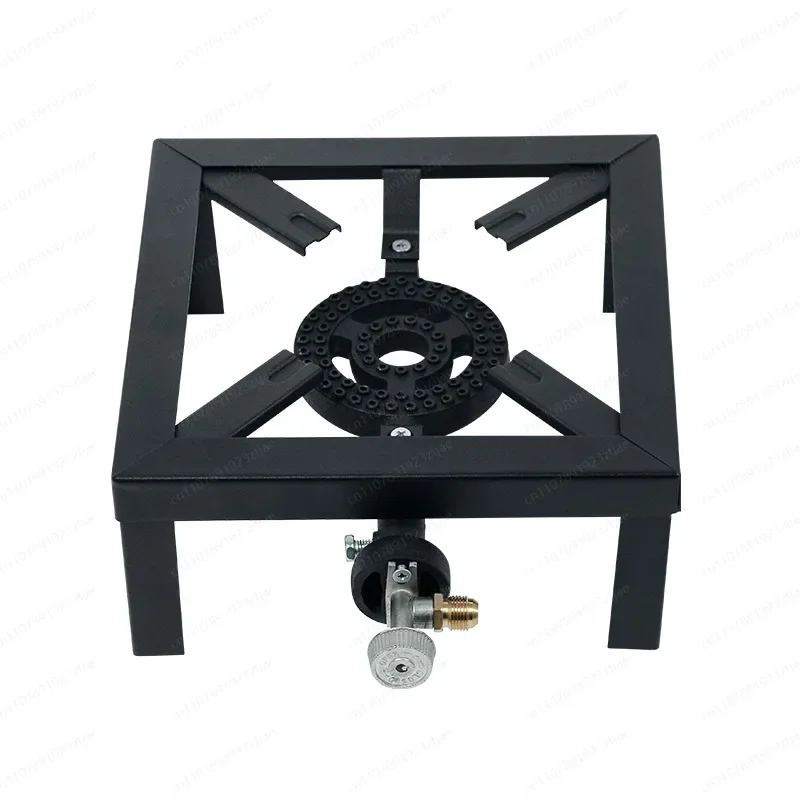 Portable Cast Iron Propane Gas Stove, High Output Outdoor Cooker with Stand for Camping Backyard Grilling