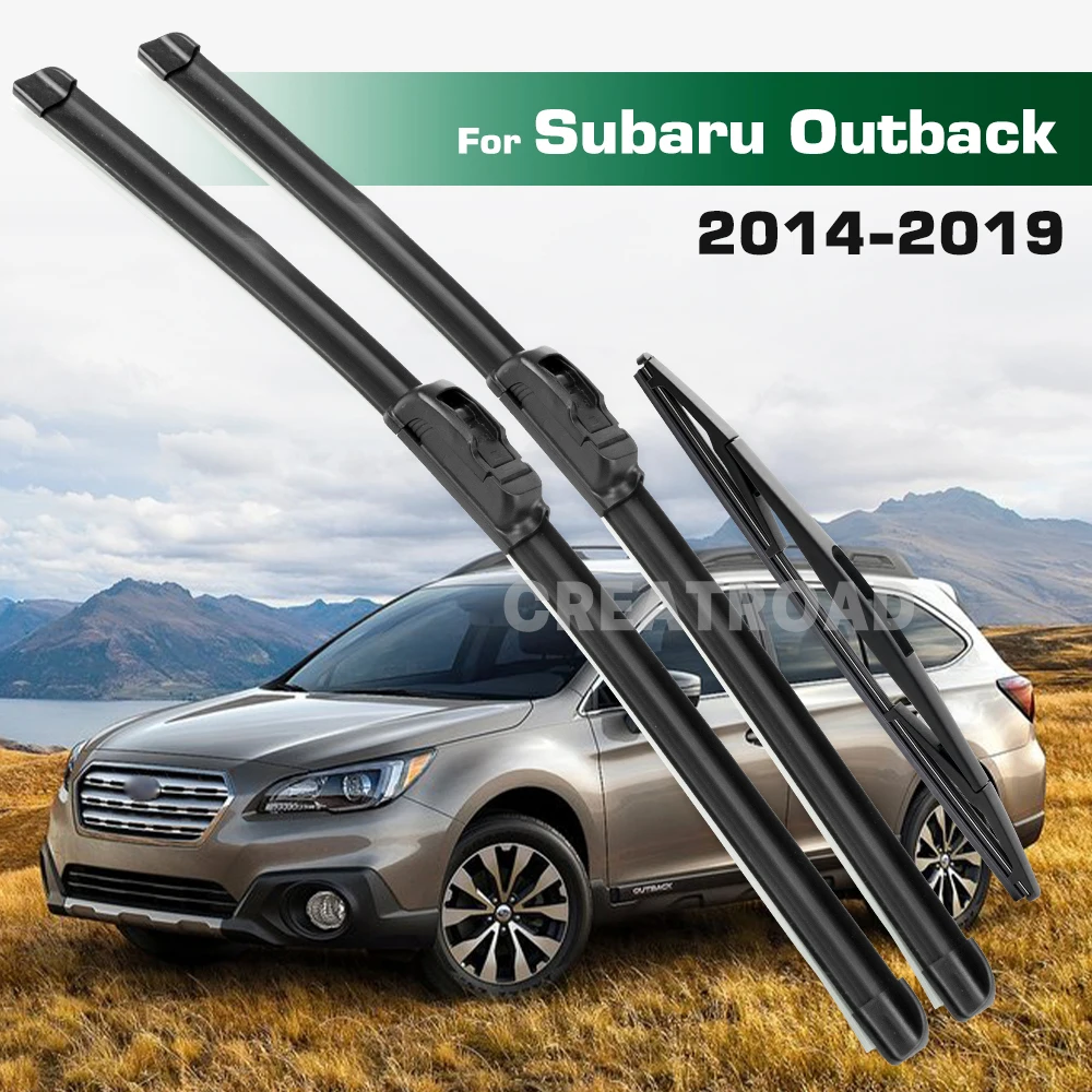

GREATROAD Wiper LHD&RHD Front & Rear Wiper Blades Set For Subaru Outback MK5 2014 - 2019 Windshield Windscreen Window Brushes
