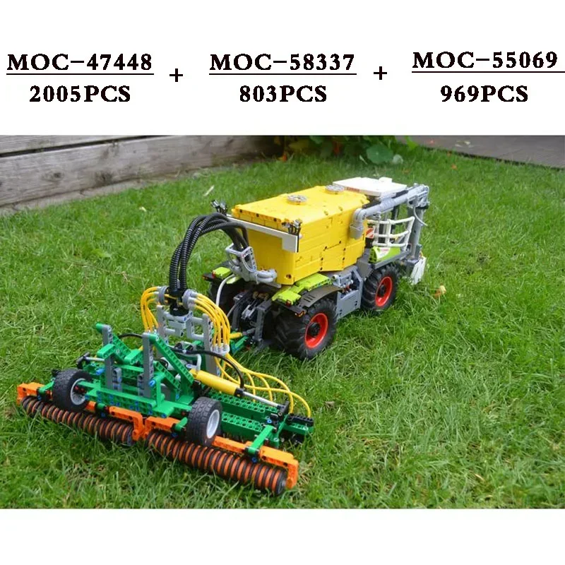 

Agricultural Locomotive MOC-47448 MOC-58337 MOC-55069 Tractor Harvester Building Block Toys Kids Christmas Gifts DIY Toys