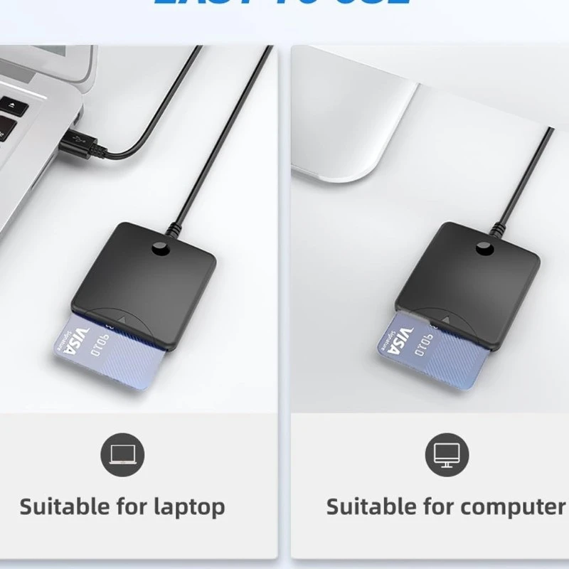Super Deal -JMT CR334 USB2.0 ISO7816 Smart Card Reader For IC/ID/SIM ATM Bank Card SIM Card For Win Windows 7 8 10 Linux