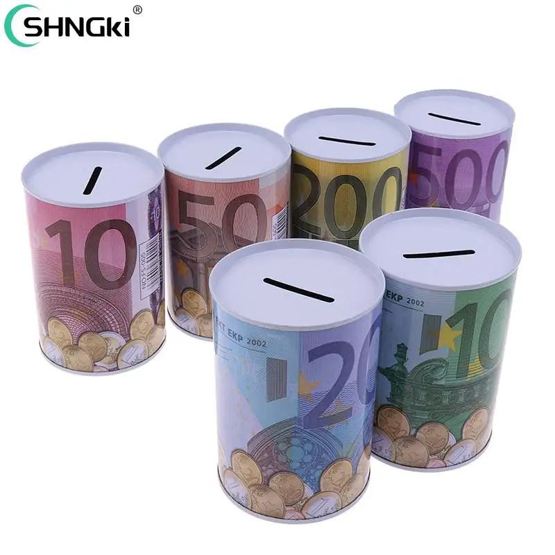 Vuông Giá Đỡ Điện Thoại Hình Con Heo Nhật Ký Chú Bé Loạt Tấm Thiếc Hộp Tiết Kiệm Tiền Nồi Đồng Xu Hộp Quà Tặng Trang Trí Nhà Hộp Đựng Tiền Tiết Kiệm Tiền Xu tiền Giấy