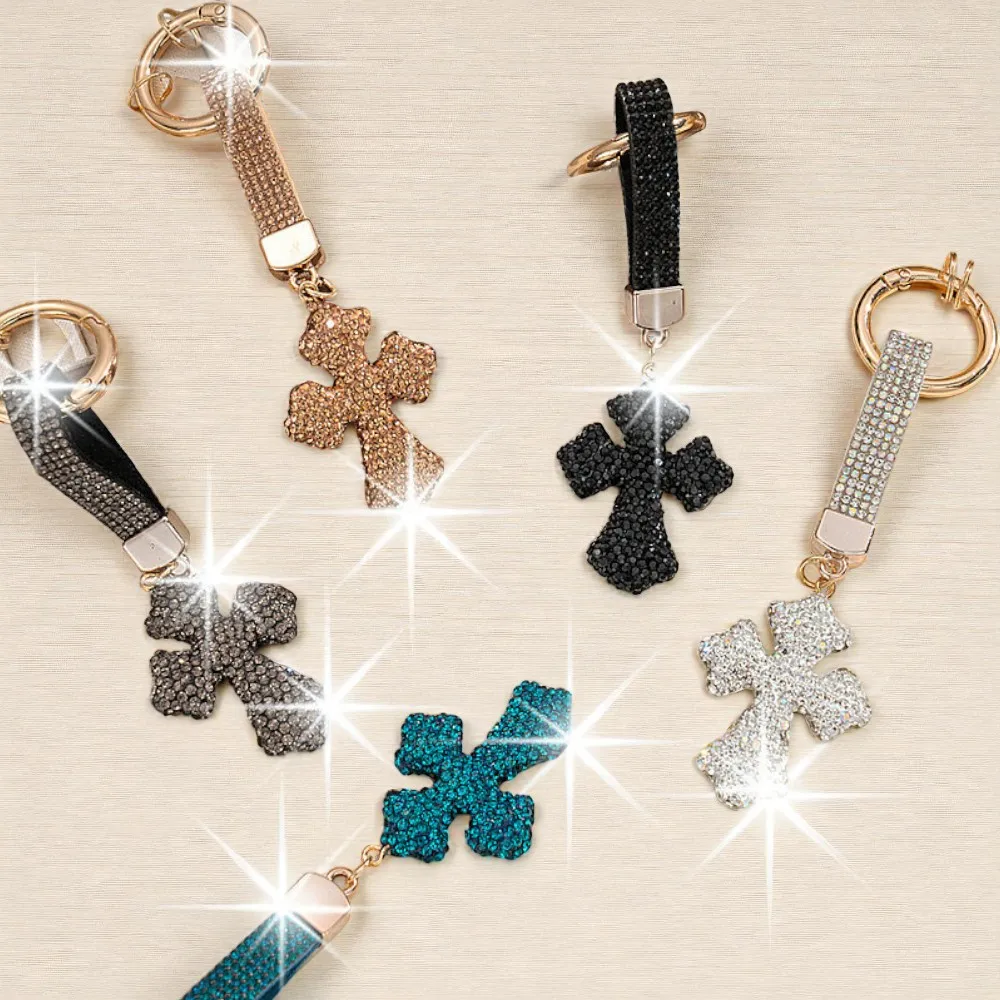 

1PC Trendy Shining Cross Key Ring Metal Personalized Keychain Beer Can Kitchen Bar Tools Accessories Gift Wholesale