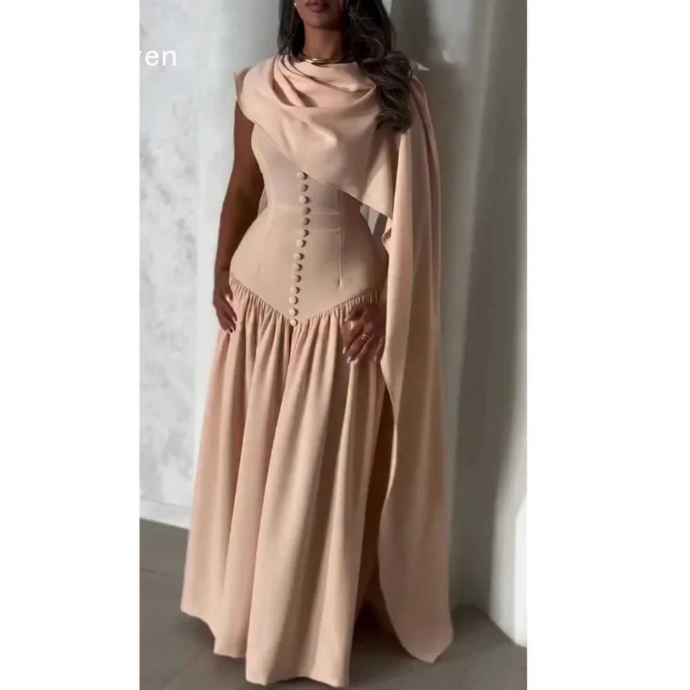 

Smileven Fashionable A Line Prom Dress Botton Party Gowns Formal Pleat Occassion Dress Customized 2026