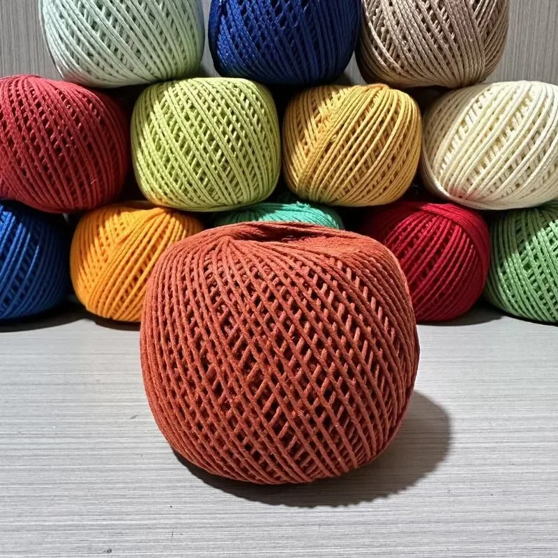 1 Roll 12 Shares Yarn 150g DIY Bag Colorful Medium Coarse Crochet Yarn Cotton Polyester Blend Hand Knitting Thread Coaster Line