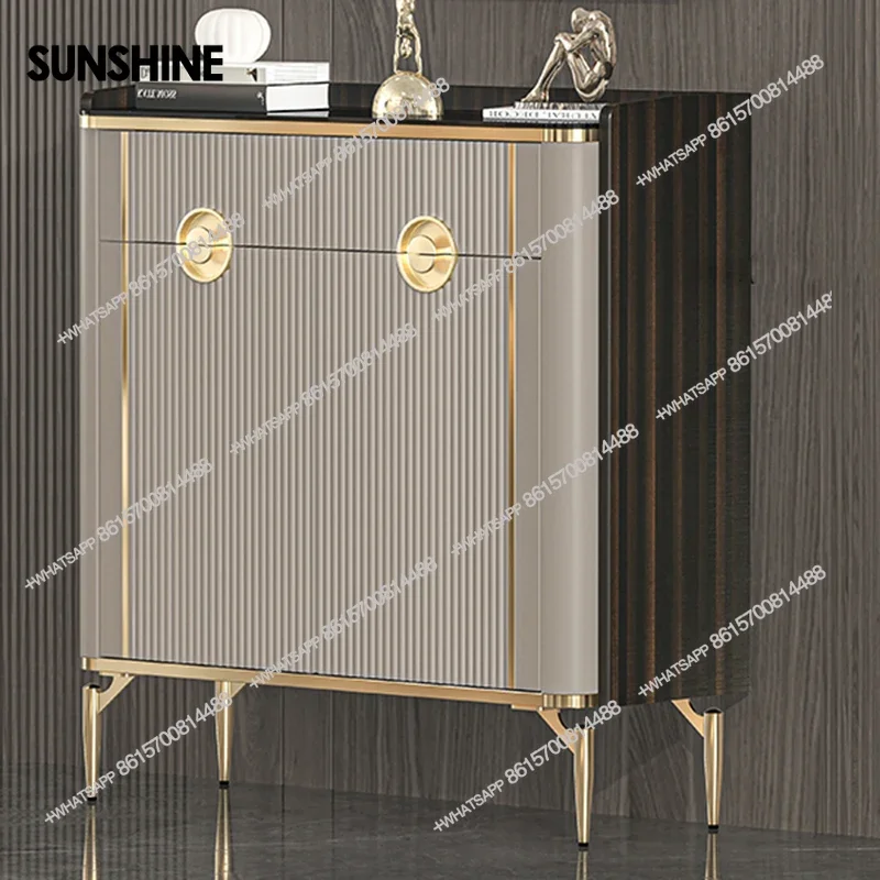 Luxury Nordic Shoe Cabinet Organizer Mobile Display Hidden Bedroom Shoe Shelf Slippers Entrance Hall Zapatero Home Furniture  FT