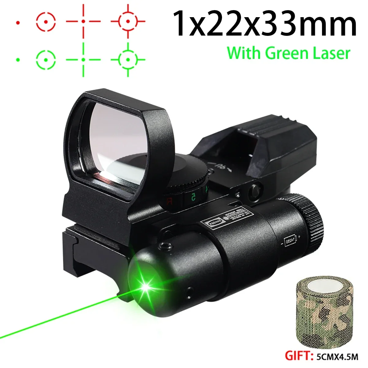 Hot Sales Serie HD101AJ HD103 1X40 Red Dot Sight Jacht Optics Sight Holografische Airsoft Sight 4 Richtkruis Reflex collimator - afbeelding 1