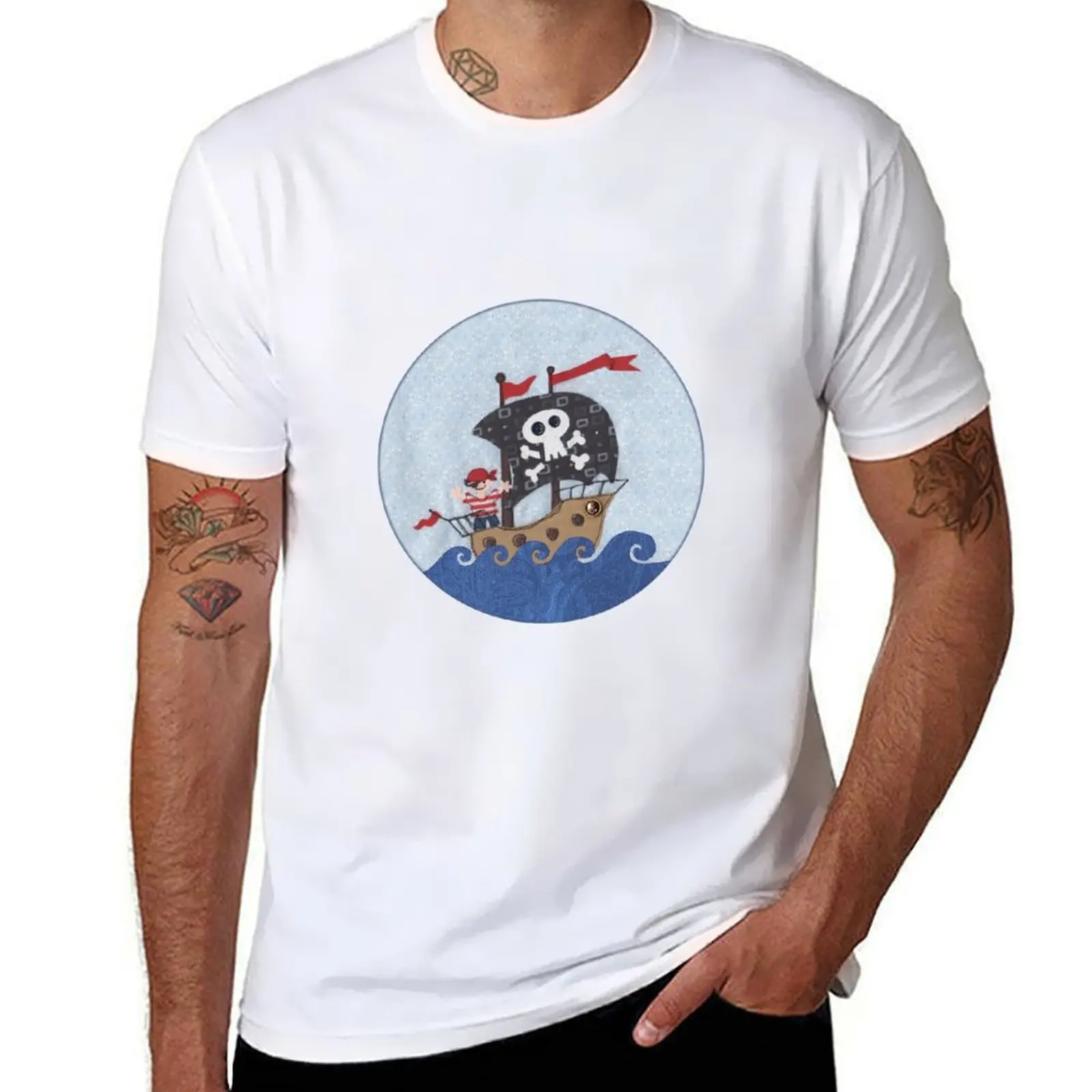 

pirate ship T-Shirt t shirts for man pack white black cotton t-shirt plain for man package T-Shirt