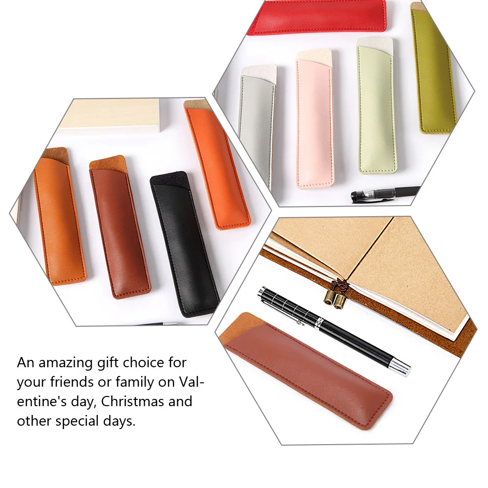 

9pcs Pouch Single Pen Holder For Fountain Pen Case Sleeve Cover Dust Scratch Waterproof Stylish Elegant Gift Desk