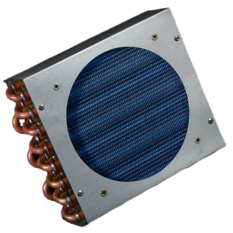 B84B-Kondensor Radiator Kulkas Freezer Berpendingin Udara dan Berpendingin Air dengan Sirip Aluminium dan Tabung Tembaga, Penukar Panas Cangkang Kecil