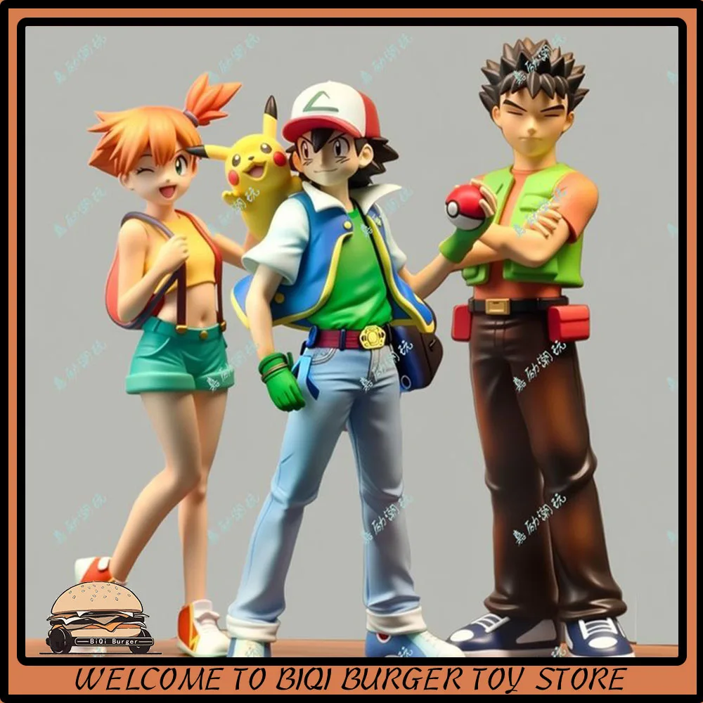 Auf Lager Ash Ketchum Anime Figur Brock Action Figur 18cm 8cm Misty Figur Pvc Gk Statue Modell Puppe Sammlung dekoration Spielzeug