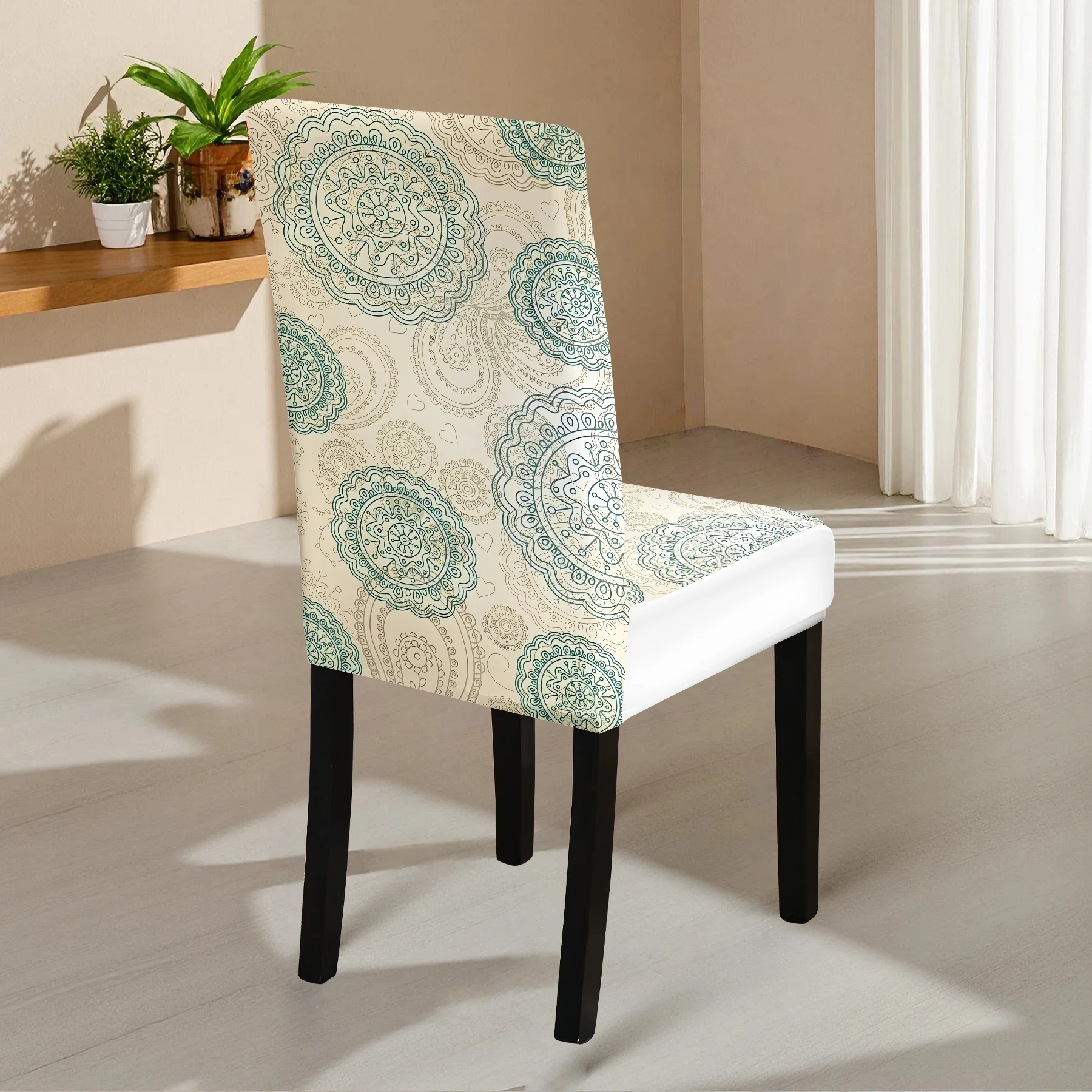 Elegant Floral Printed Stretch Chair Cover, 2024 New All - Inclusive Elastic Chair Protector, Washable & Fad