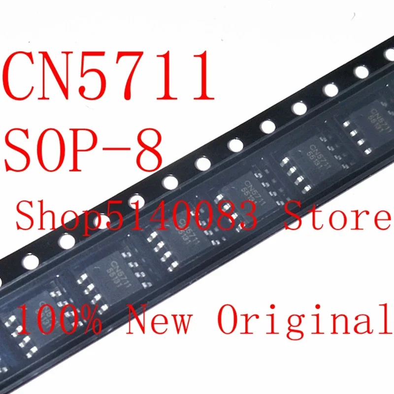 50 peças 100% novo e original cn5711 5711 sop8 led driver chip de circuito integrado