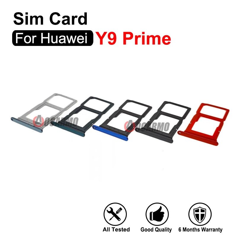 Black Green Blue Red SIM Card Tray Slot Holder Replacement Parts For Huawei Y9 Prime