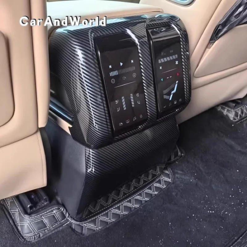 Rear Row Display Screen Air Condition Vent Outlet Anti Kicks Plate Cover Trims Car Accessories For BYD Equation Leopard 8 2025+