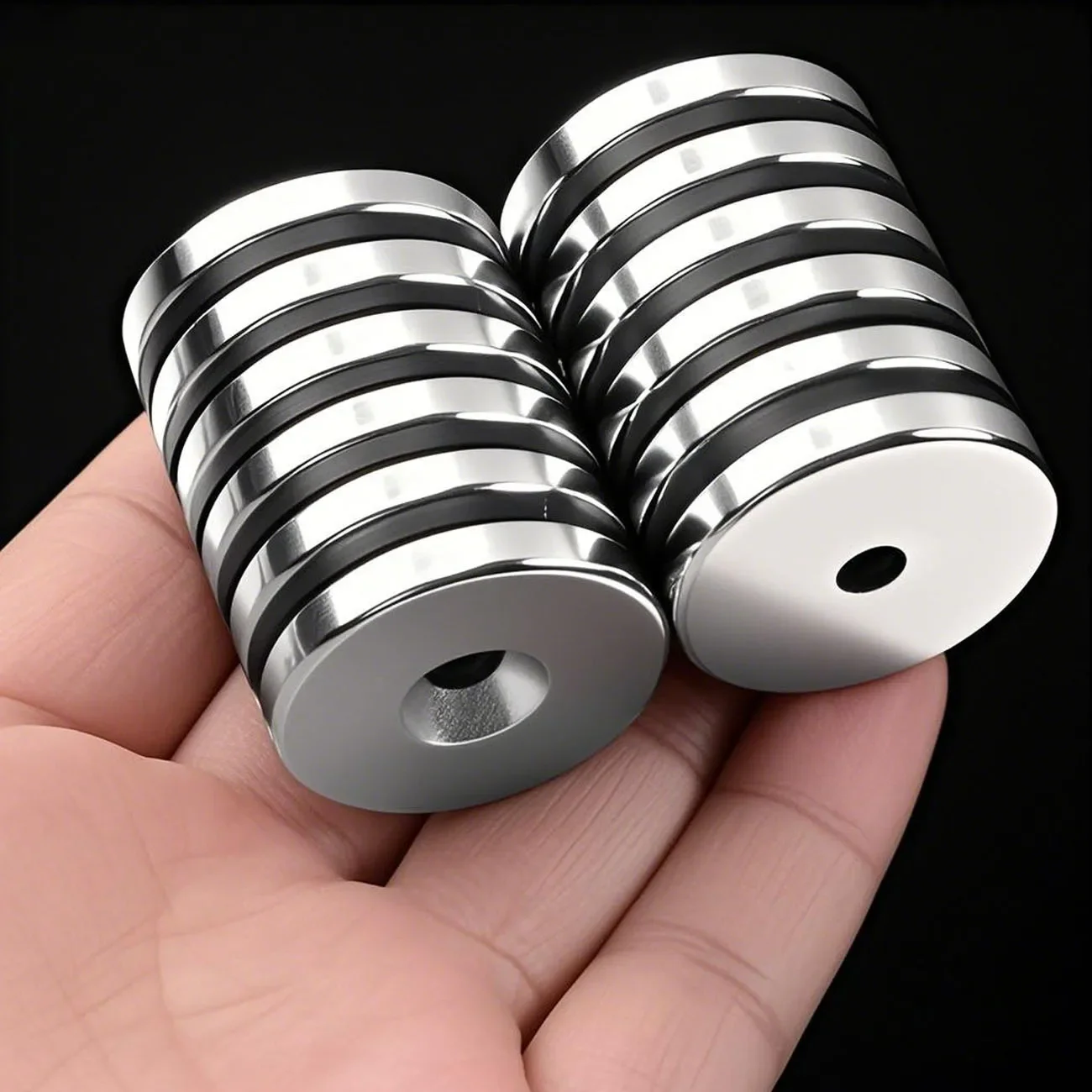 

2/5 Pcs Neodymium Imanes 20/25/30mm X 5mm Hole 5mm NdFeB N35 Round Super Powerful Strong Permanent Magnetic Imanes Disc Magnets