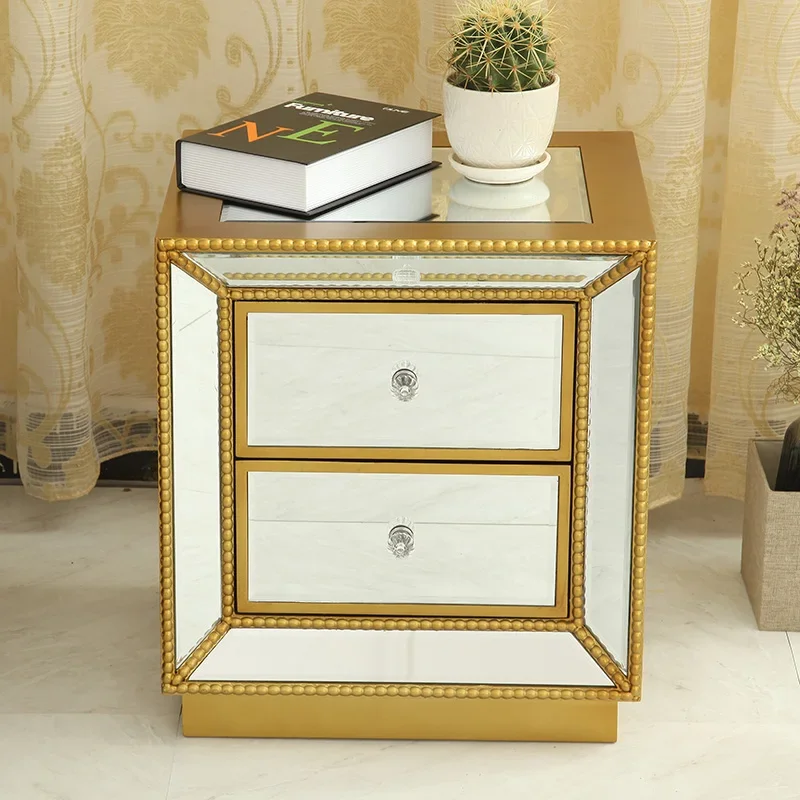 أثاث غرفة نوم فاخر إسكندنافي لتوفير المساحة وأدراج تخزين بجانب السرير وأثاث منزلي جمالي حديث Mesa De Noche