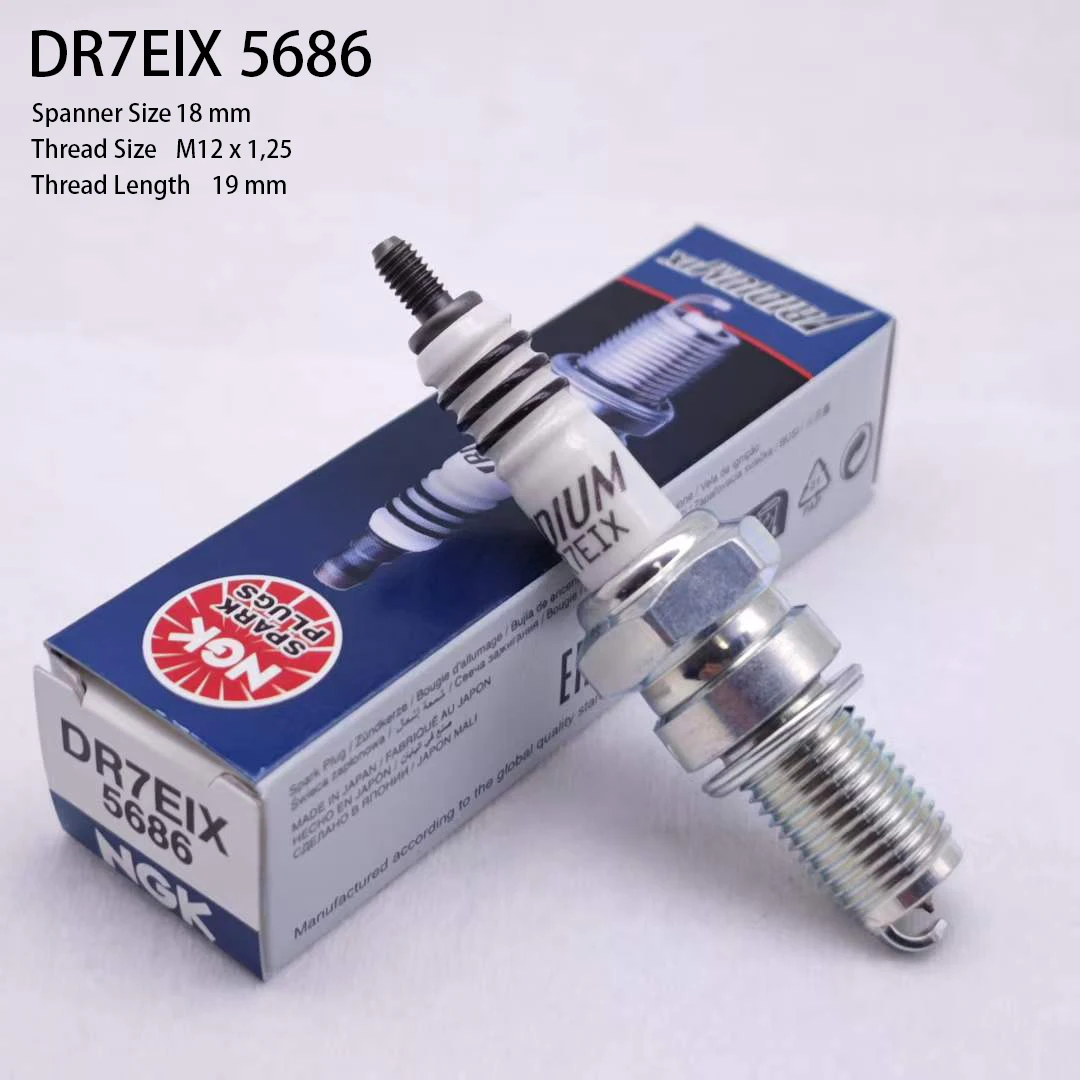 

1pcs NGK Iridium Spark Plug DR7EIX 5686 Upgrade D7EA DR7EA