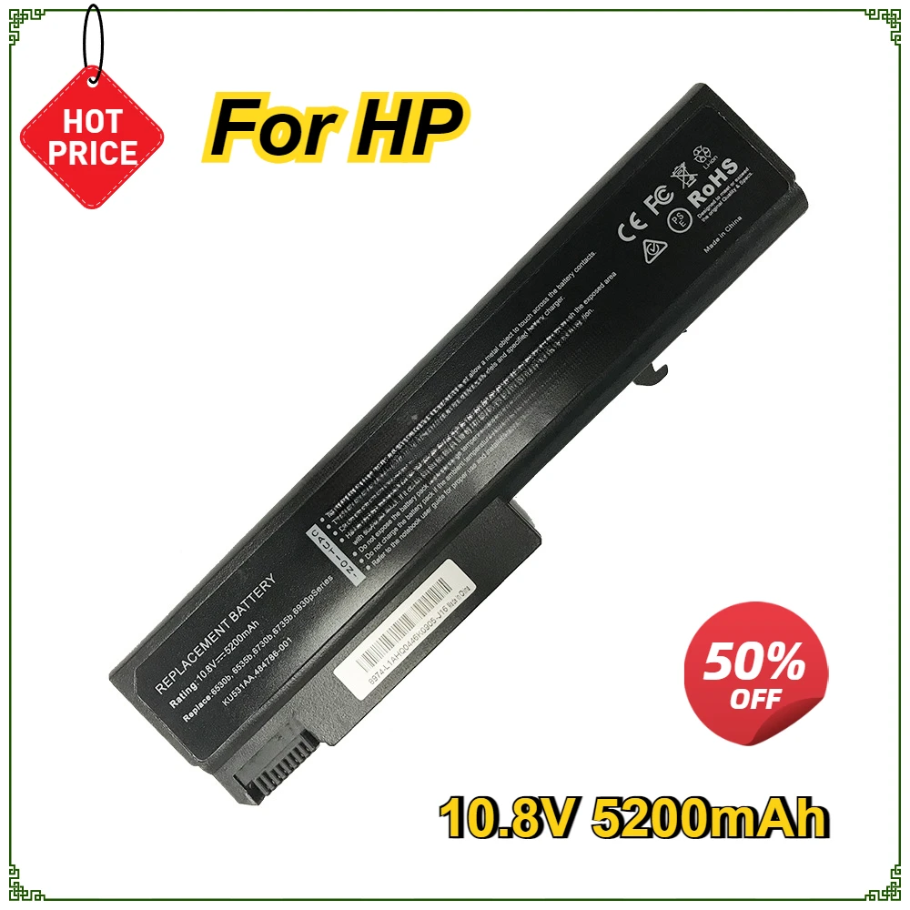 

New Laptop Battery for Hp Compaq 6530b 6735b 6535b HSTNN-IB68 IB69 C68C EliteBook 6930p 8440P 8440W 6450B 6 Cells