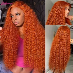Silkwave Water Wave 13x4 Orange Ginger Lace Front Wig Curly Human Hair Wigs 30 Inch Deep Wave 13x6 HD Lace Frontal Wig For Women