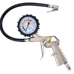 Tire Pressure Gauge For Car Motorcycle SUV Inflator Pumps Tire Repair Tools Pressure Gun Type For Air Compressor Durable