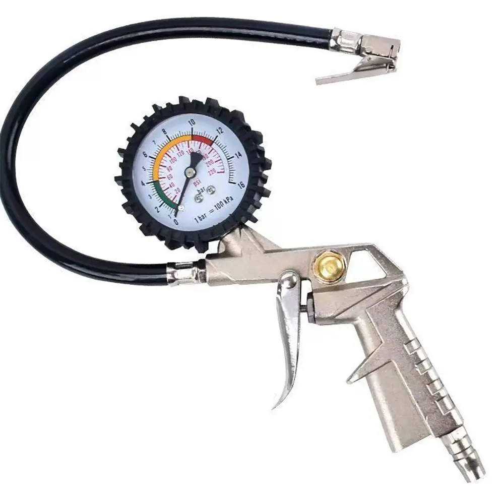 Tire Pressure Gauge For Car Motorcycle SUV Inflator Pumps Tire Repair Tools Pressure Gun Type For Air Compressor Durable
