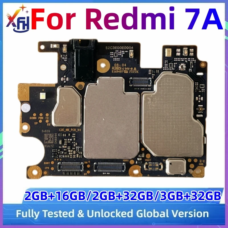 Motherboard for Redmi 7A, Unlocked Main Circuits Board, 16GB 32GB Global ROM, with Snapdragon 439 Processor