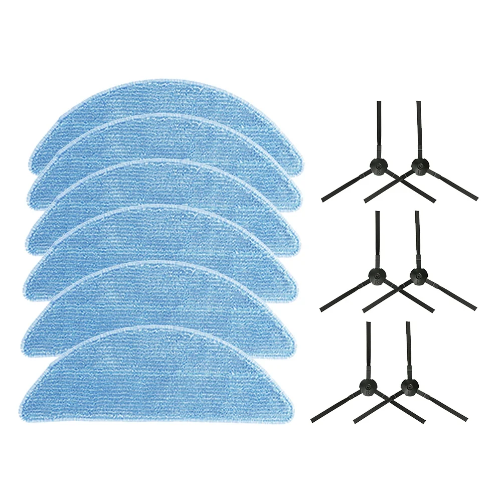 A20M 12 Pcs Side Brush and Rag for V9 / V9 Pro / G9 / G9 Pro Robot Vacuum Cleaner Parts Replacement