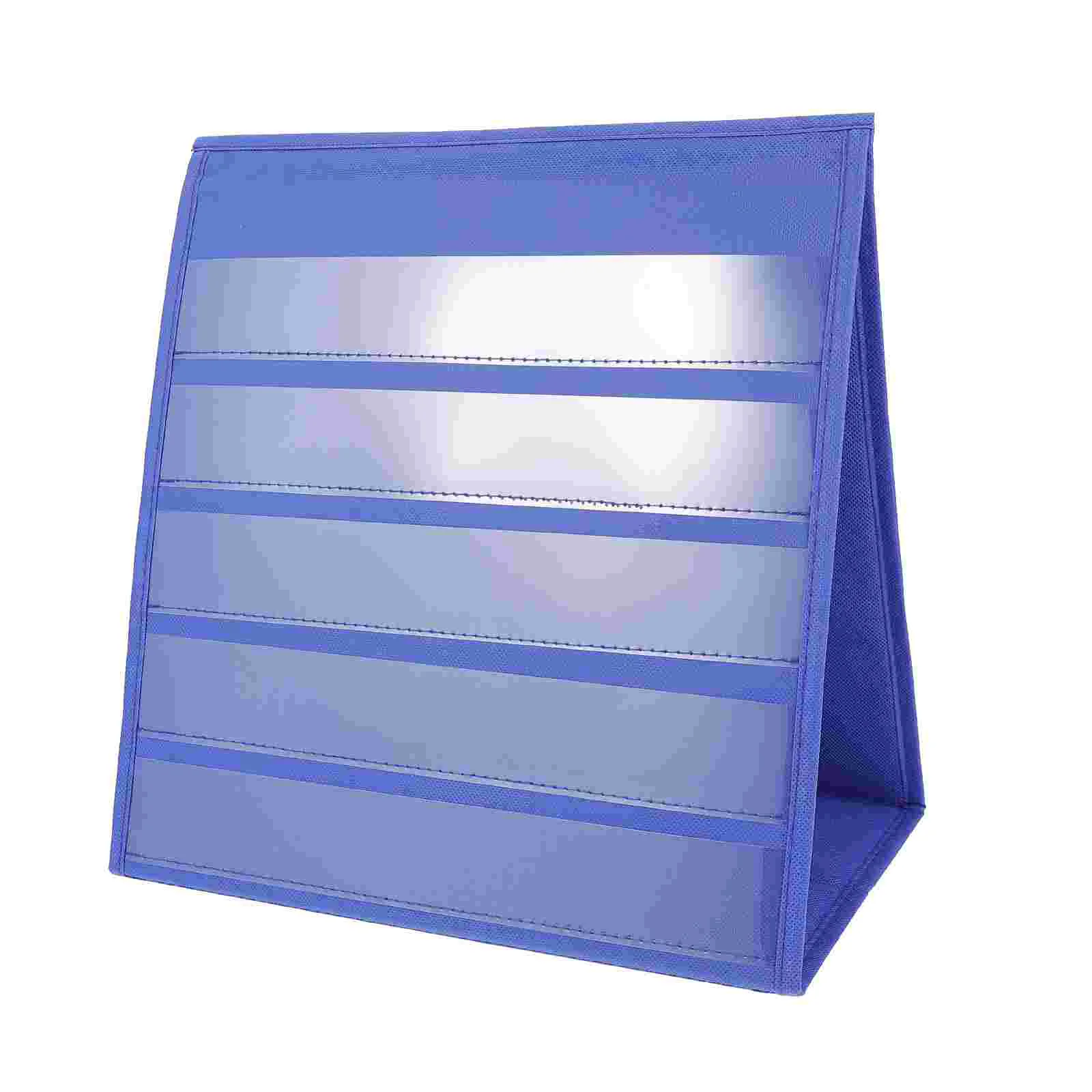 30 5x33cm Tall Tabletop Pocket Chart Standing Simple Calendar Desktop Memo Blank Unprinted Wind Triangle Double