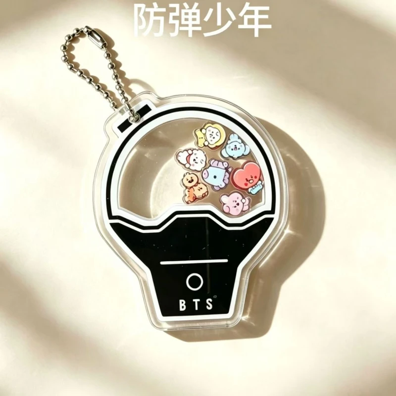 Neuer BT21 Koya RJ Shooky Cooky Tata Shake Shake Schlüsselanhänger Hochwertiger Anime-Cartoon-Stil für Schüler-Rucksäcke und Autodekoration – Detail 2