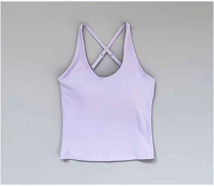 Neuer schmal geschnittener Schultergurt, hängender Nackengurt, schöner Rücken-Sporttop, Damen-Einteiler-Fixier-Yoga-Top, Fitness-BH – Detail 8