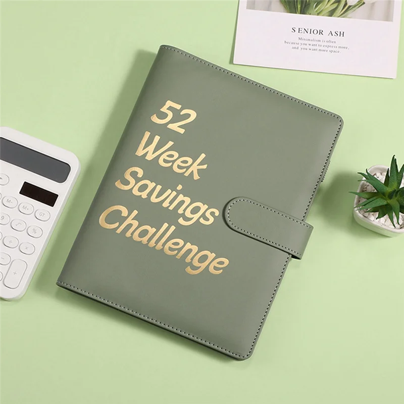 Classeur de défi d'économie d'argent de la semaine A19E-52, classeur d'économie d'argent avec livre de défis d'épargne et enveloppes d'argent