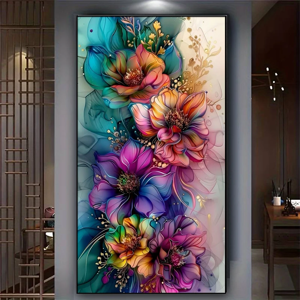 Girasole colorato 5d pittura diamante fai da te mosaico pieno diamante rotondo arte ricamo punto diamante decorazione soggiorno di grandi dimensioni