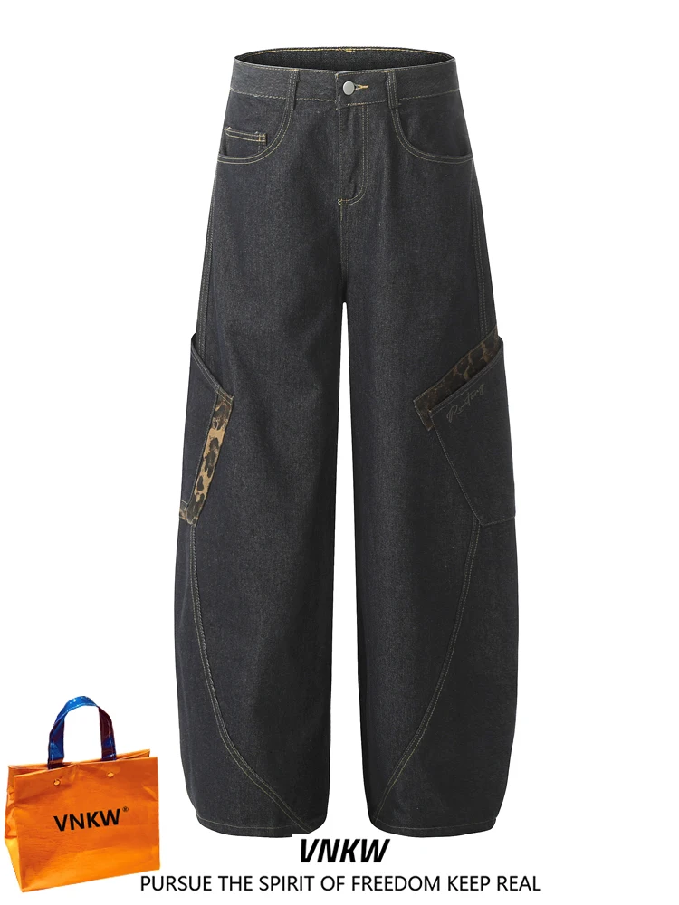 

Новинка 2024, мужские свободные прямые джинсы, широкие брюки для пар в американском стиле, модные брендовые длинные брюки в стиле ретро, молодежная мода