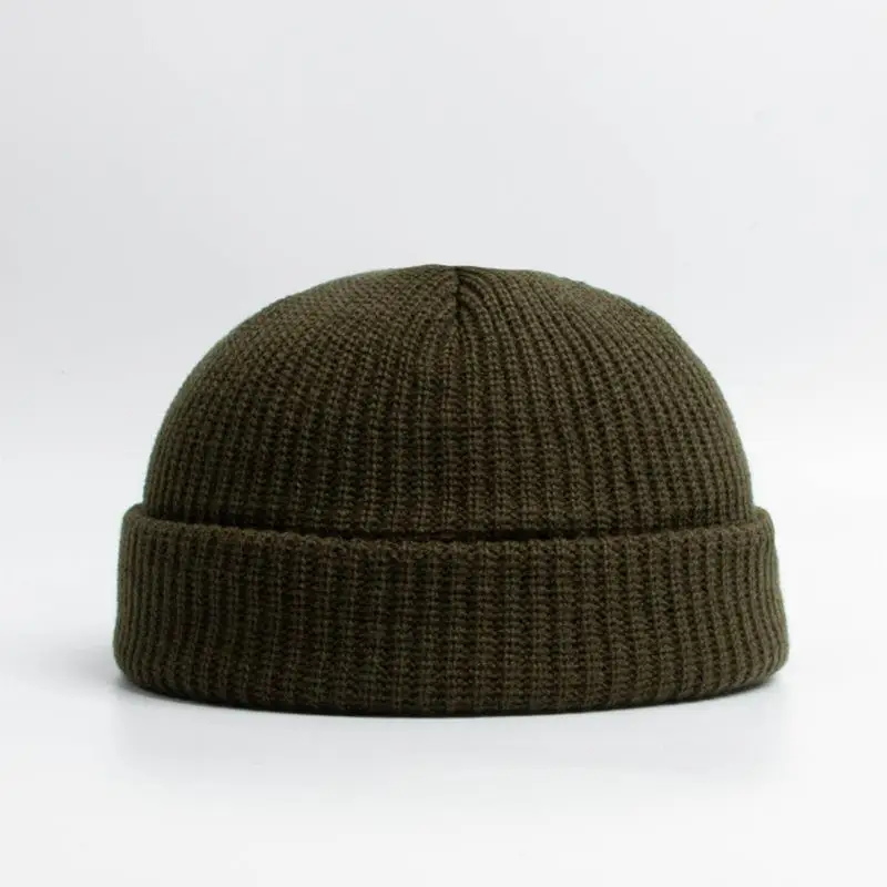 2025, gestrickte Wintermütze für Jungen und Mädchen, einfarbig, hält warm, mit Schlaufe, kleine Beanie-Mützen, hält den Kopf warm, Wintermützen, Gelb, Rot – Detail 5