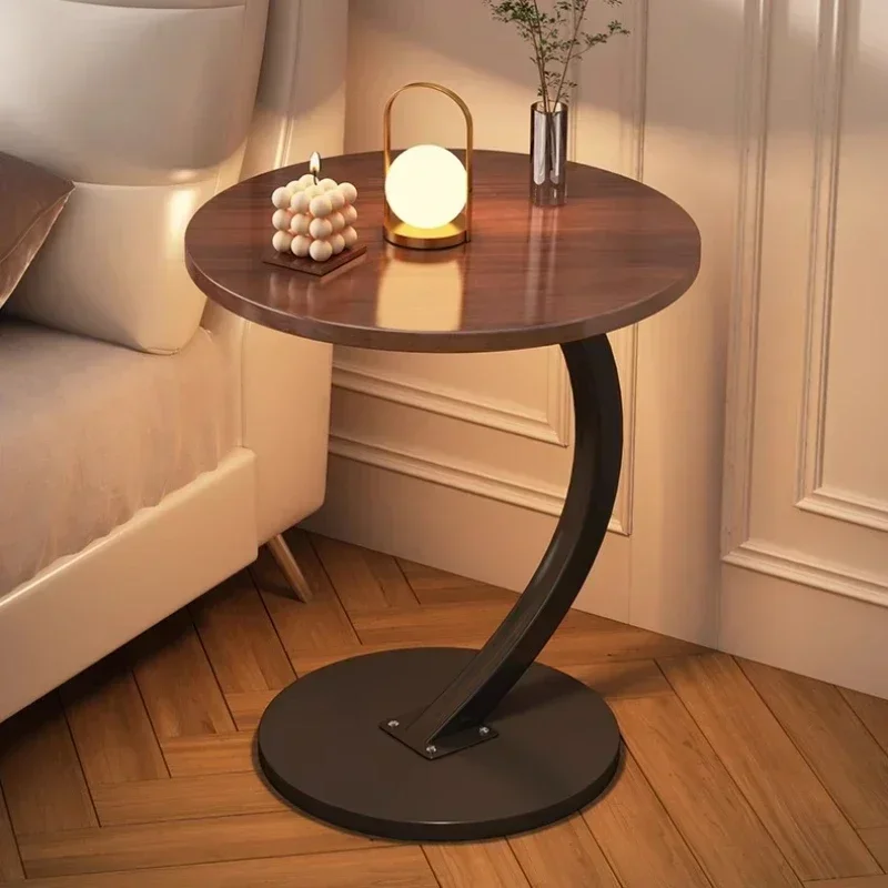 

Minimalist Round Coffee Tables Breakfast Aesthetic Luxury Small Side Table Space Saving Bistro Mesa De Centro Bedroom Furniture