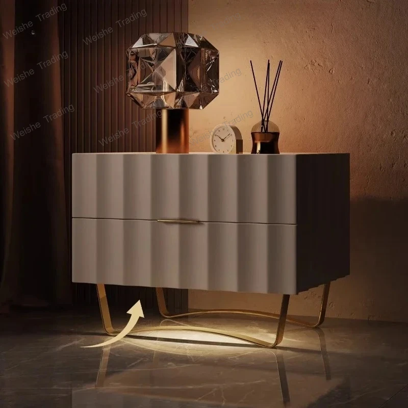 Nightstands Italian Minimalist Smart Charging Bedside Tables Nordic Creative Wireless Charging Bedside Tables Home Furniture
