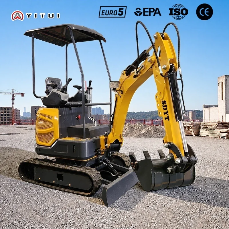 Mini escavatore caldo personalizzato Ce Epa Euro 5 Motore Kubota Potente mini escavatore multiuso per uso scenario