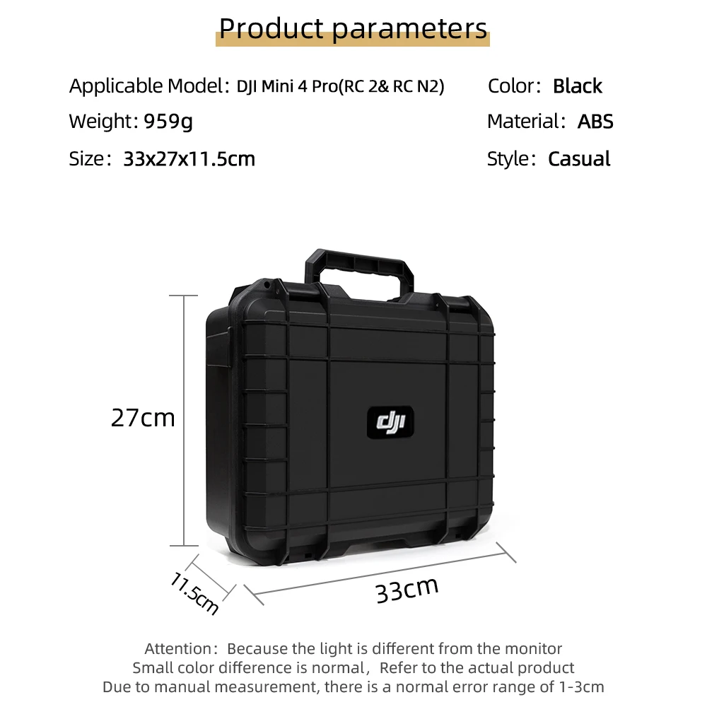 For DJI Mini 4 Pro Explosion Proof Box Safety Case Storage Bag Anti Drop Protection Box Outdoor Large Capacity Box