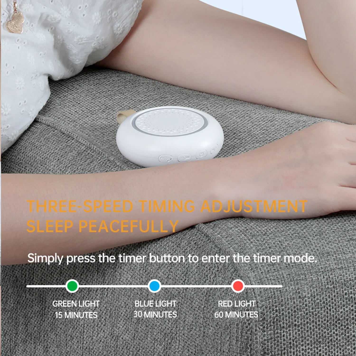 ZH Digital  Portable USB Speaker Sleep Sounds Machine White Noise Machine with Night Light, 24 Soothing Sounds for Baby Adults