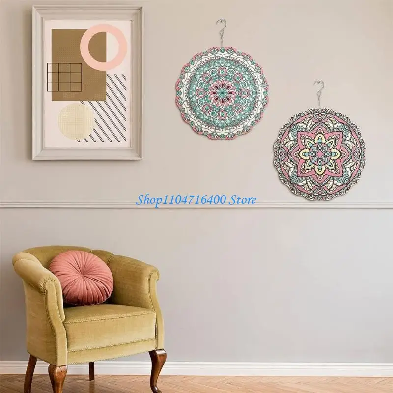 

y1gd Wind Chimes Sublimation-Blanks Double Sides Spinner Outdoor Garden for-Halloween