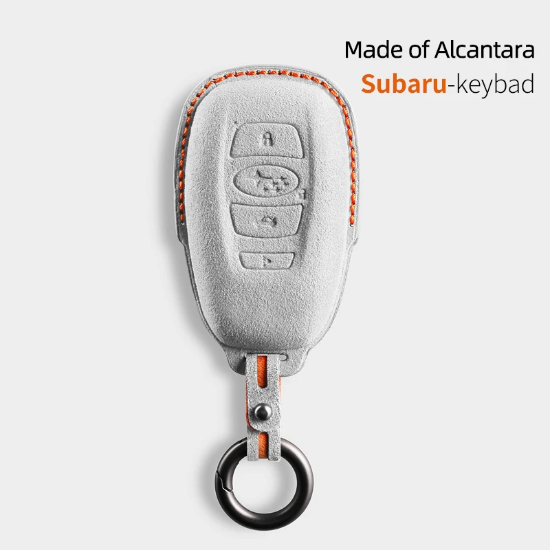 Alcantara High-quality Car Key Case Buckle Cover For Subaru Outback Legacy BRZ SIT Forester Crosstrek Accessories