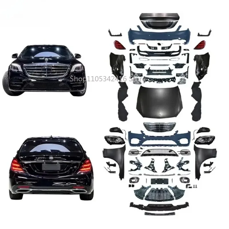 

Комплект обвеса для Mercedes-Benz S-Class W221 (2008-2013) для обновления до W222 S450: передний и задний бамперы, решетка радиатора с креплениями, детали для автотюнинга