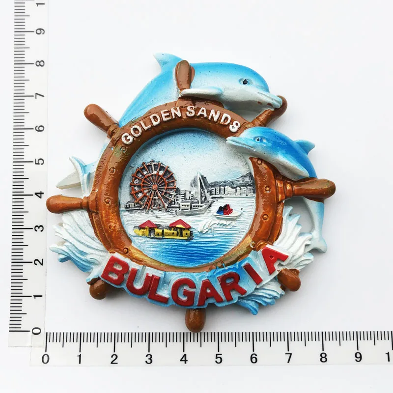 Bulgarian rudder design Fridge Magnet cultural landscape tourism souvenir resin decoration message stickers handicrafts