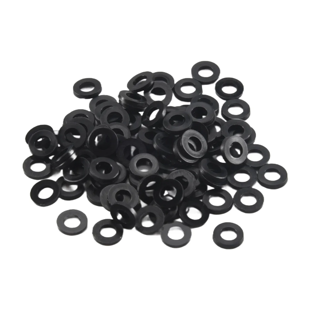 M3 x 6mm x 1mm Nylon Flat Insulating Washers Gaskets Spacers Black 200PCS