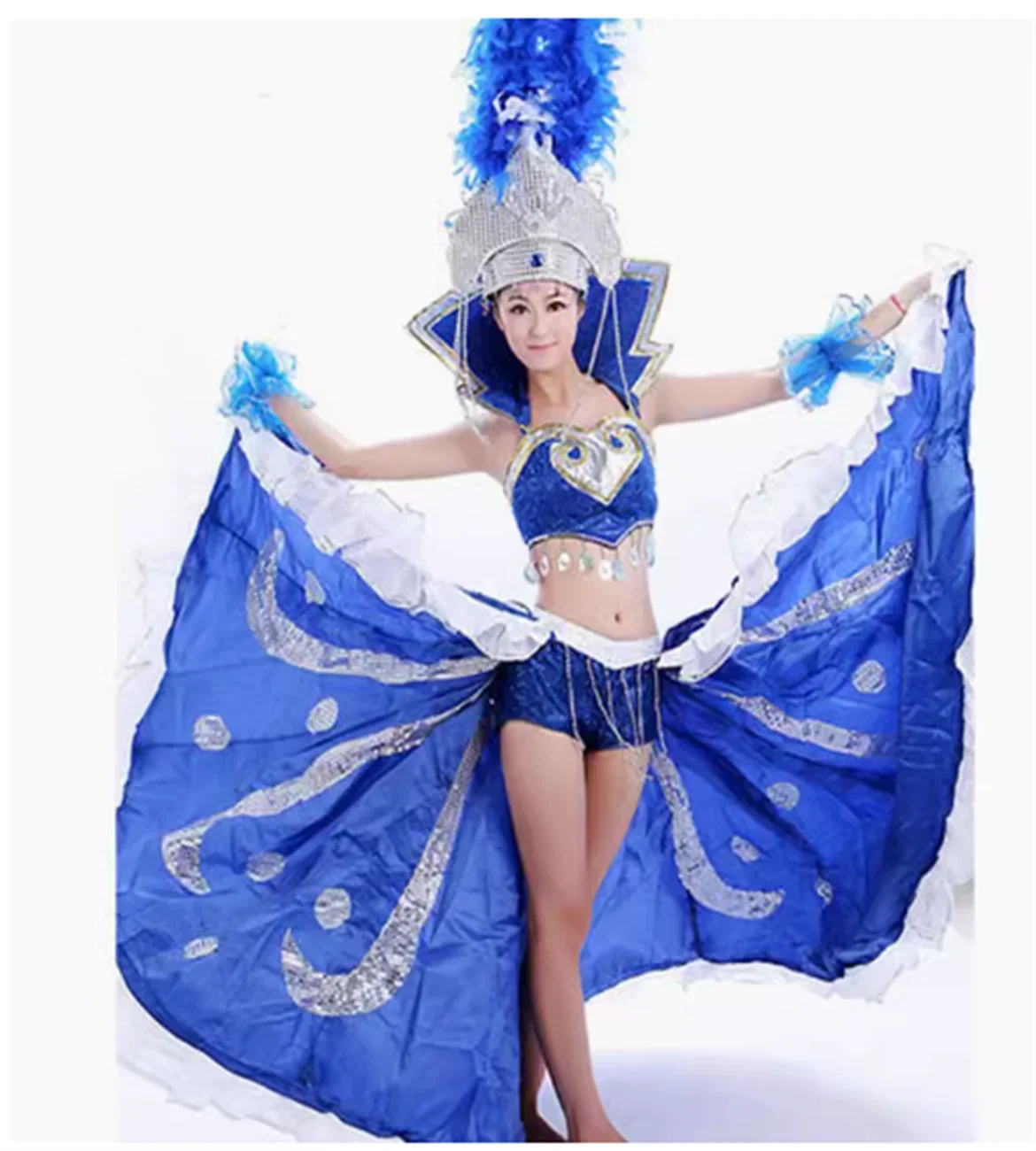 Nova saia de balanço de dança, saia longa, vestido de performance de dança de abertura, saia de coro de palco, vestidos para mulheres