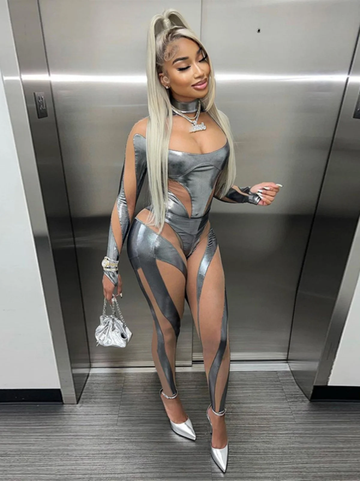 

Perspective Me Splice Прямые брюки с высокой талией Женский ансамбль Street Sle Повседневная одежда Длинные брюки из полиэфирного волокна