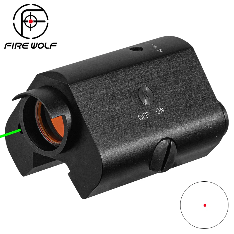 

FIRE WOLF G36 Red Dot Sight with Green Laser Scope Holographic 20mm Weaver Rail Mount for Tactical Hunting Optics